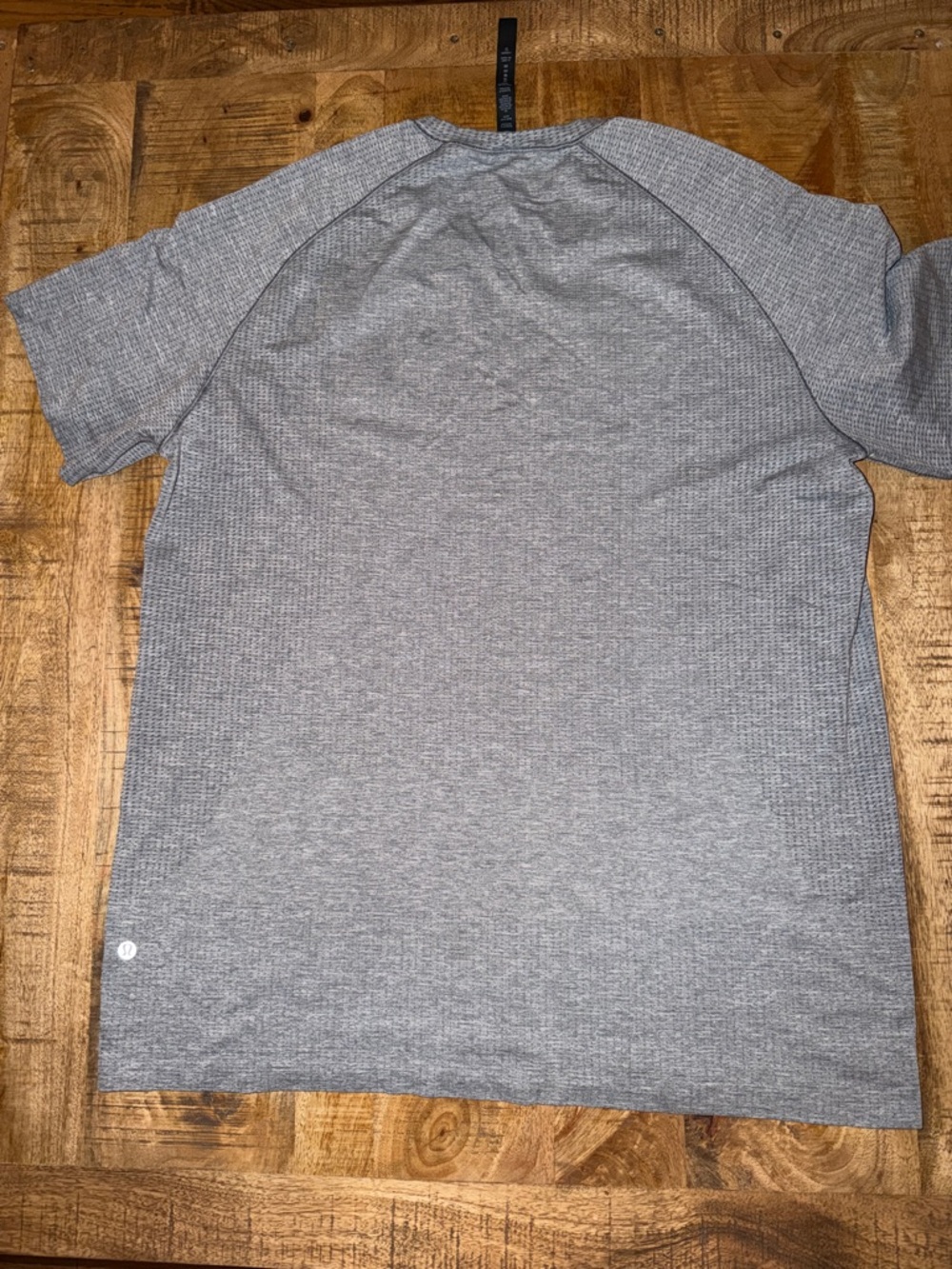lululemon athletica Gray Waffle Knit Crew with Blue Logo - Picture 3 of 4